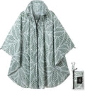 Rain Poncho Jacket Coat Hooded Zipper Style by salamra