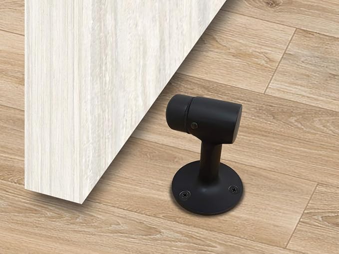 QCAA Solid Brass Door Stop, Matte Black, 4 Pack, Made in Taiwan - Image 5