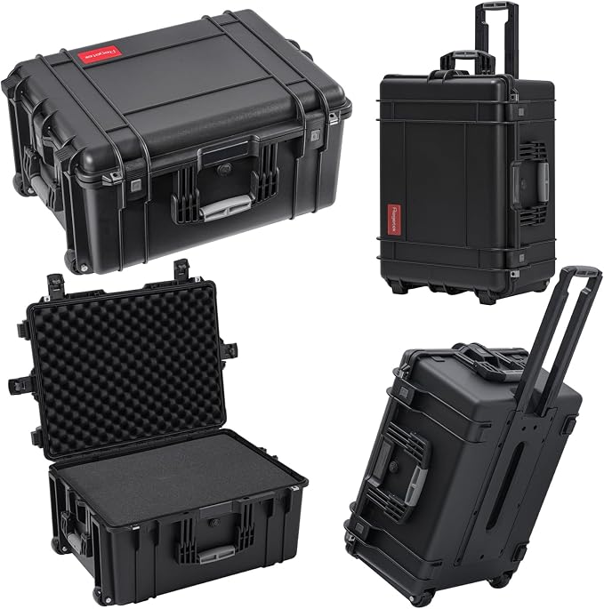 Rolling Hard Case with Foam, Equipment Case with Wheels and 4 Handles - Image 7