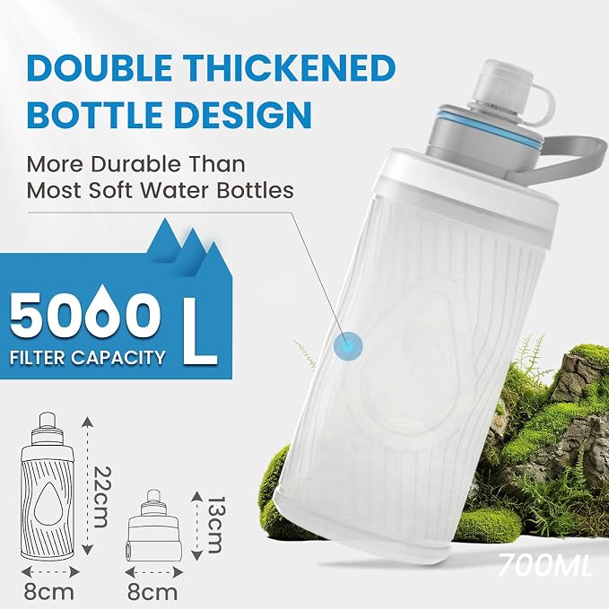 Collapsible Water Bottle with Filter - Image 2