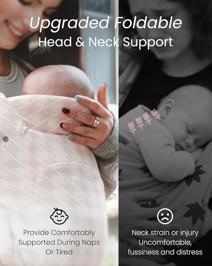 GROWNSY Baby Carrier Newborn to Toddler, Cozy Baby Wraps Carrier, Ergonomic - Image 2