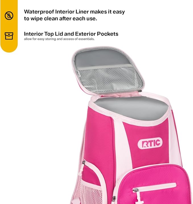 RTIC 15 Can Lightweight Backpack Cooler Soft Insulated Portable Bag - Image 3