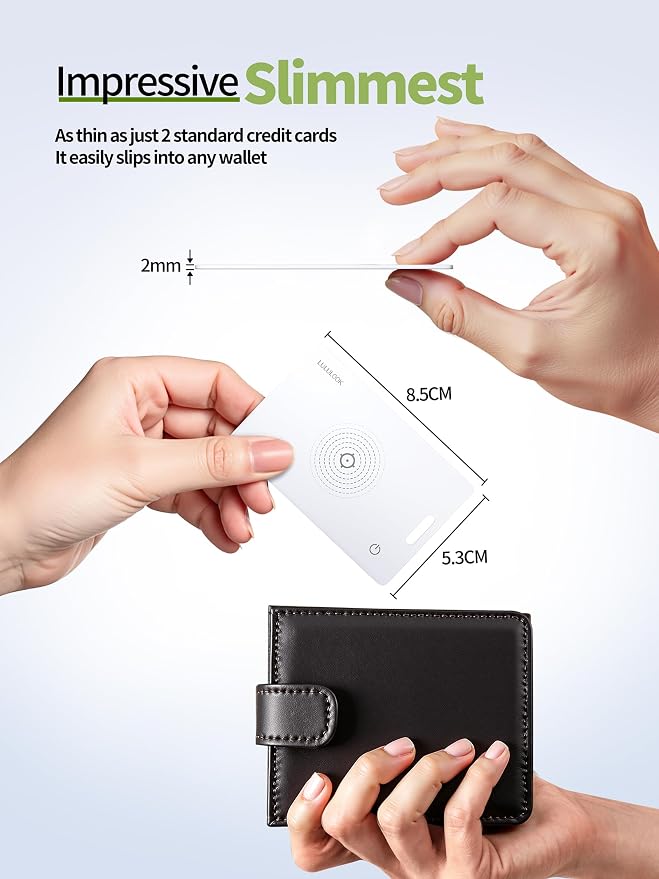 LULULOOK Wallet Tracker Card, Ultra Slim Airtag Wallet Works - Image 5