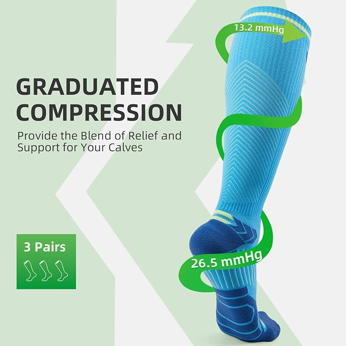 Compression Socks for Women Men 3 Pairs, Compression Stockings, Fragrance - Image 2