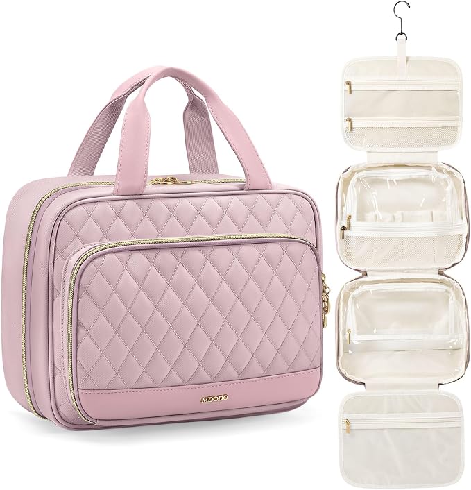 Travel Toiletry Makeup Bag for Women Hanging Toiletry Bag Cosmetic Organizer by MDODOStore