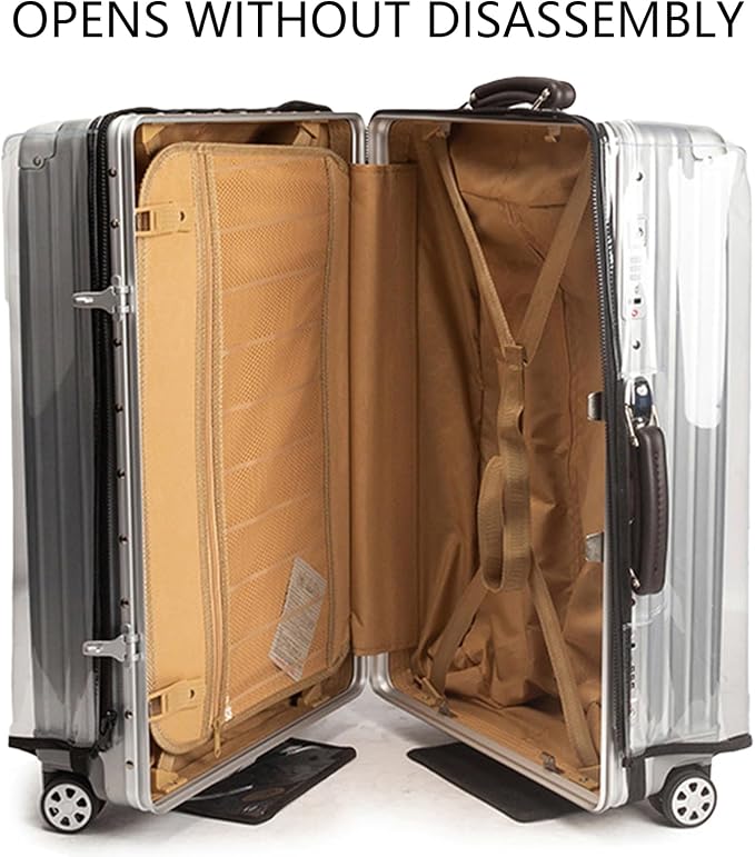 Transparent PVC Suitcase Cover, No Disassembly Required Clear Luggage Protector - Image 2