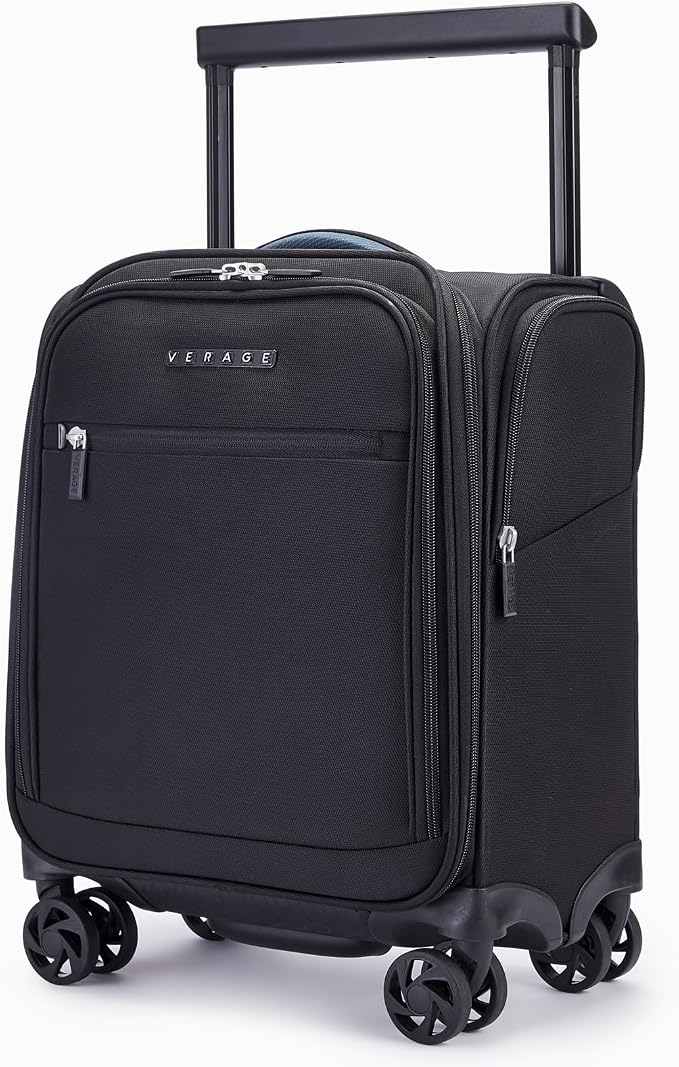 Verage Carry On Luggage with Wheels, 15 Inch Underseat Spinner Luggage Pro by VERAGE
