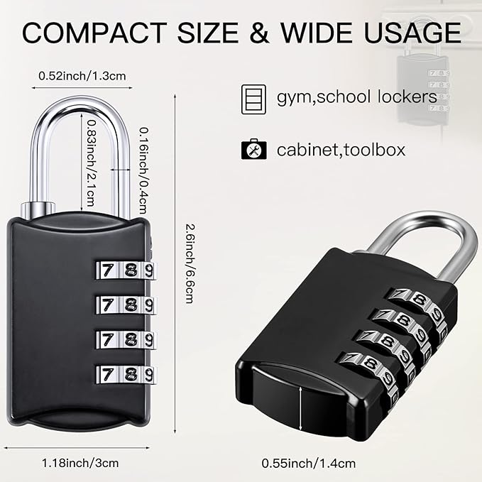 Moxweyeni 30 Pcs 4 Digit Combination Lock Small Combo Luggage Number Locks - Image 2