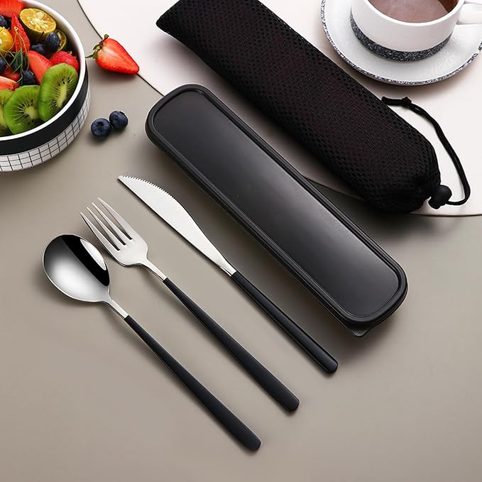 VANRA 3-Piece Portable Travel Utensils Set - Image 2
