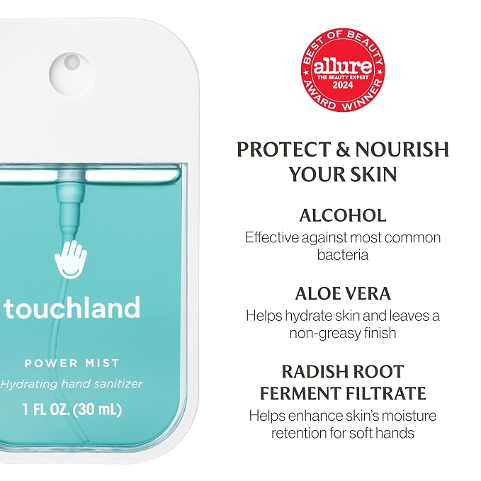 Touchland Hydrating Hand Sanitizer Spray Bundle, DREAM 5 Set, 1 FL. OZ. Travel - Image 7
