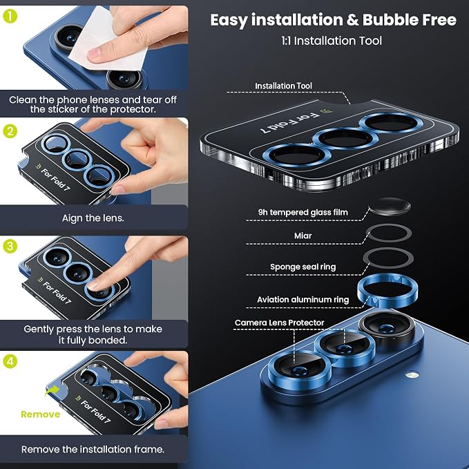 WSKEN for Z Fold 7 Camera Lens Protector Case Cover - Image 5