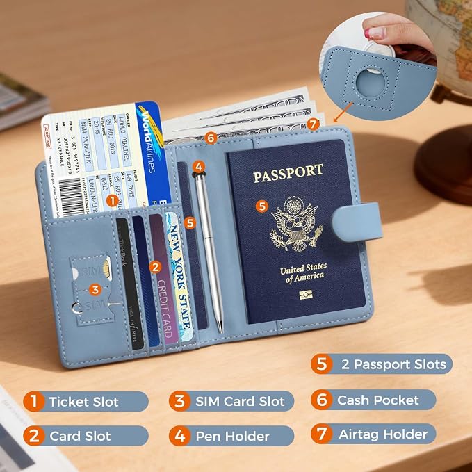 Melsbrinna Premium Leather Passport Holder Covers Case, Waterproof Rfid - Image 2