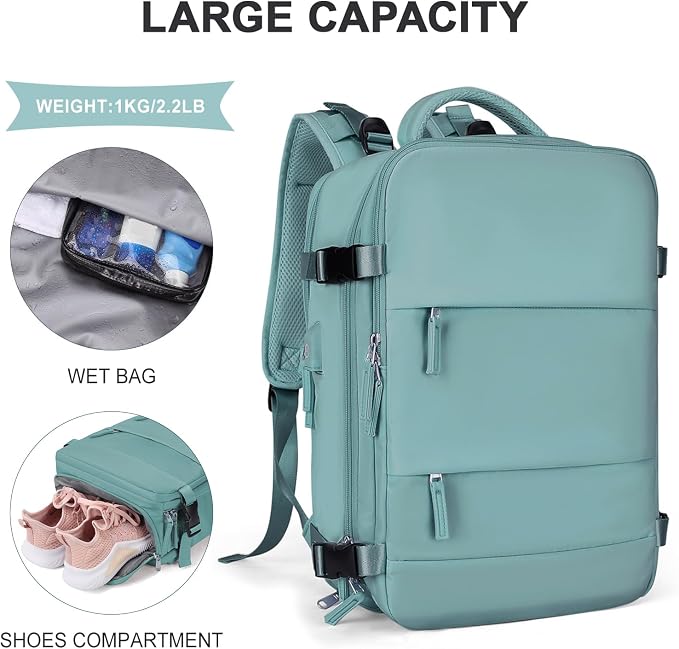 coowoz Travel Backpack For Women Men, Carry On Backpack, Hiking Backpack - Image 4