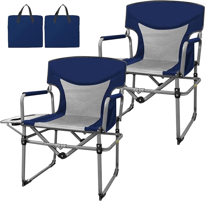Romswi 2PK Folding Director Chairs, Camping Chair by Romswi