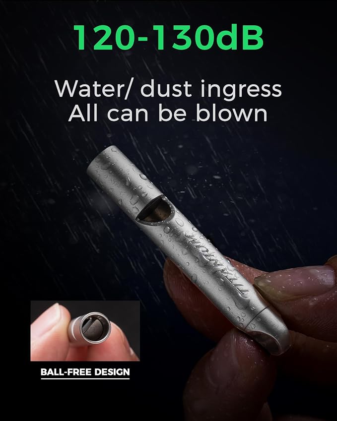 Titanium Emergency Whistle, Survival Safety Whistles - Image 5