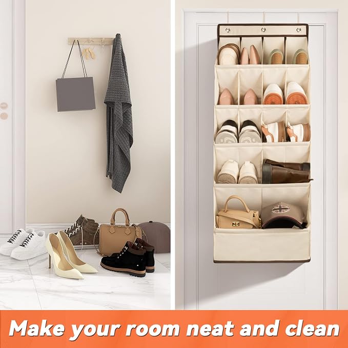 FENTEC 1 Pack Over the Door Shoe Organizers, Hanging Shoe Organizer - Image 4