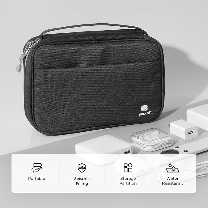 pack all Electronic Organizer Plus, Larger Capcity Cable Organizer Bag - Image 2