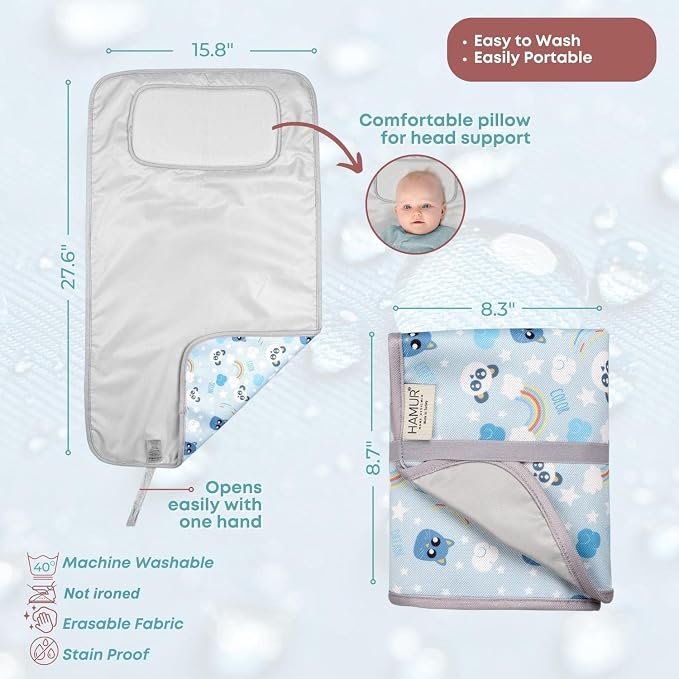 HAMUR HOME Portable Baby Changing Pad – Waterproof, Foldable & Lightweight - Image 3