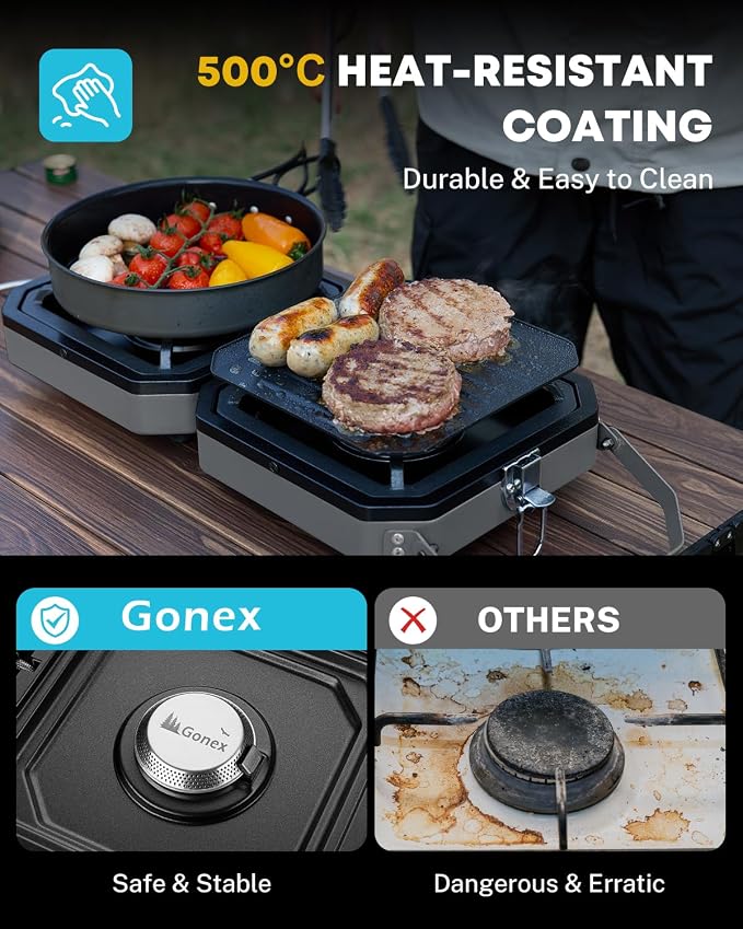 Gonex 2 Burner Propane Camping Stove - Image 4