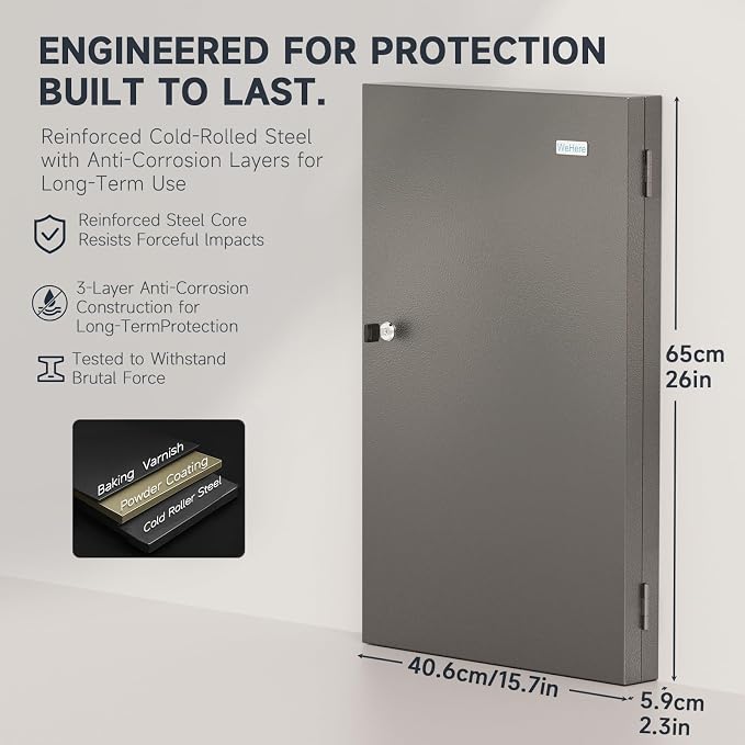 96 Key Lock Box, Key Cabinet Organizer, Key Safe Security Storage Lockbox Holder - Image 2