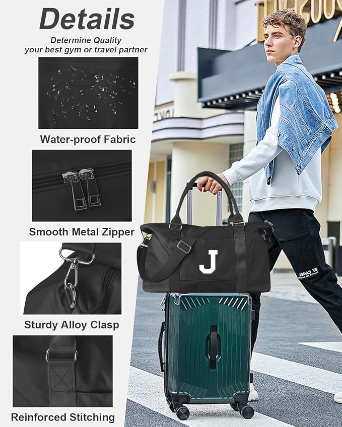 Initial Travel Duffel Bag Sports Gym Bag - Image 3