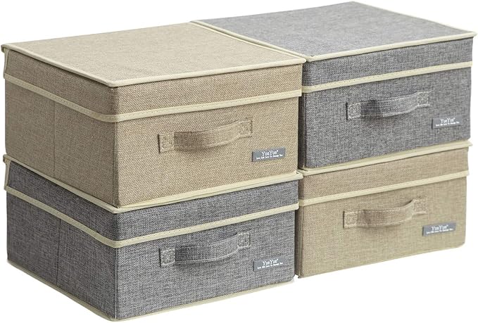 YueYue 4 Pack Small Fabric Storage Box by YueYue