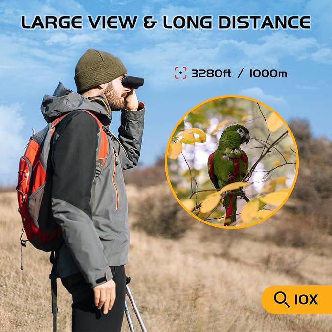 10x25 Binoculars for Adults and Kids, Compact Travel Binoculars for Bird - Image 3