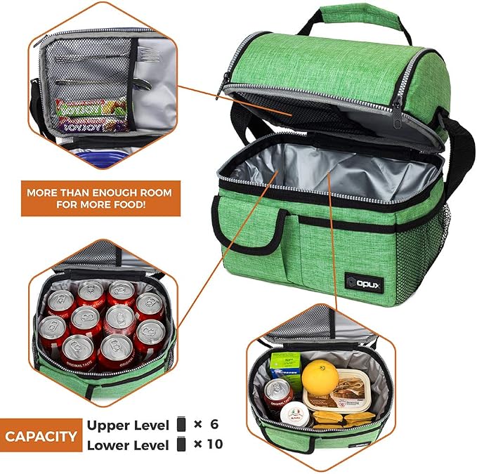 opux Lunch Box for Men, Adult Lunch Box Cooler, Insulated Lunch Bag Women - Image 8