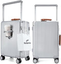 feilario 20'' Aluminum Frame Wide Handle PC Hardside Carry On Luggage by feilario