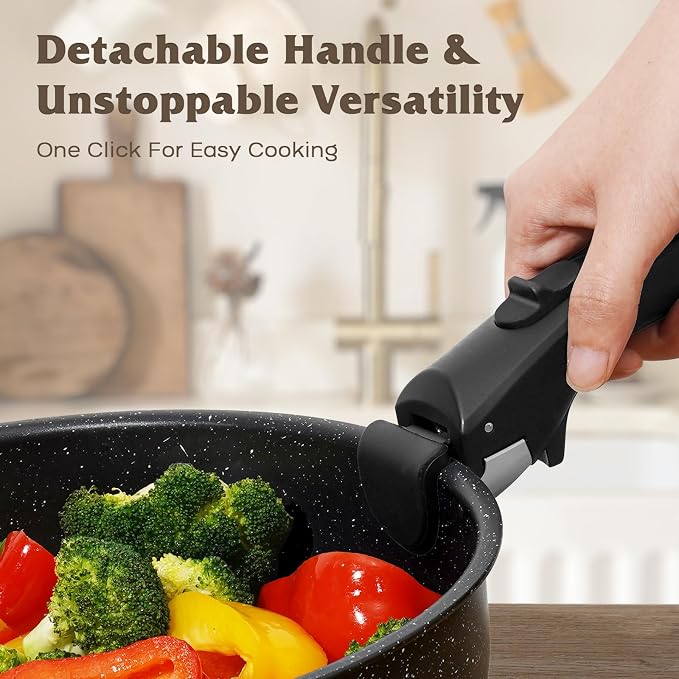 17 Pcs Pots and Pans Set Non Stick, Cookware Sets - Image 4