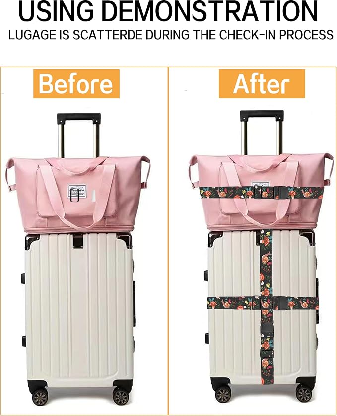 Luggage Straps for Suitcases, Adjustable Travel Belt, Durable Wide Luggage Strap - Image 4