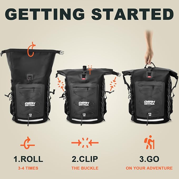 Waterproof Backpack Dry Bag 35L/55L/85L – Heavy Duty Roll-Top Hiking Backpack - Image 6