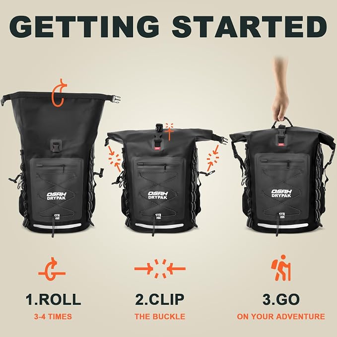 Waterproof Backpack Dry Bag 35L/55L/85L– Heavy Duty Roll-Top Hiking Backpack - Image 6