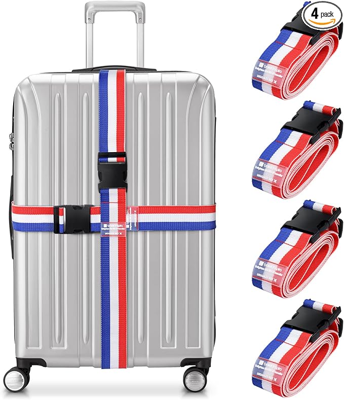 Travel Inspira Luggage Straps for Suitcases, Adjustable Suitcase Strap by TravelInspira