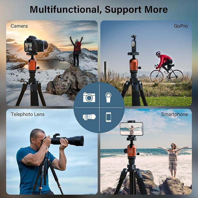 Geekoto 73-Inch Camera Tripod - Image 7