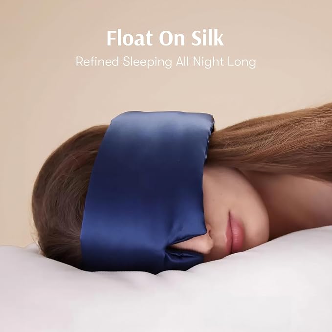 Silk Sleep Mask for Women and Men, Side Sleeper, 22 Momme Pure Mulberry Silk - Image 4