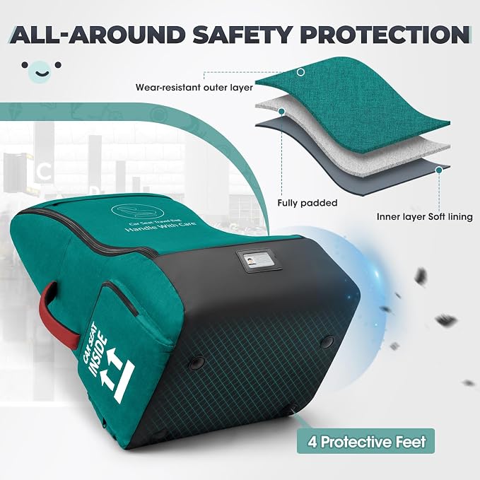 RAINSMORE Padded Car Seat Travel Bag - Image 5