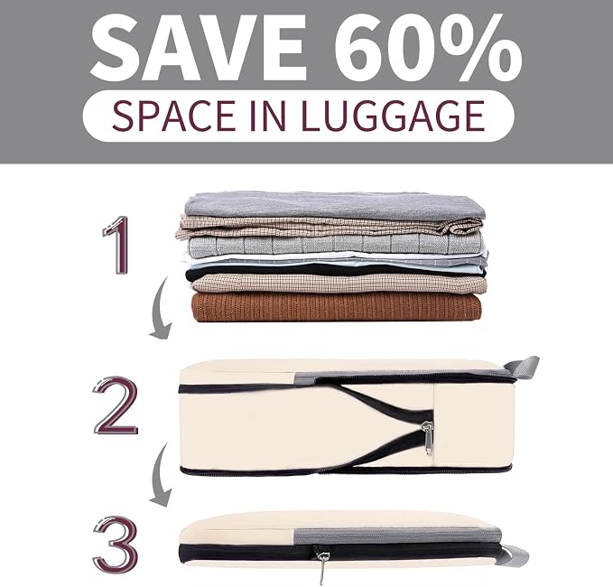 BAGAIL 4 Set/6 Set/8 Set Compression Packing Cubes Travel Accessories - Image 4