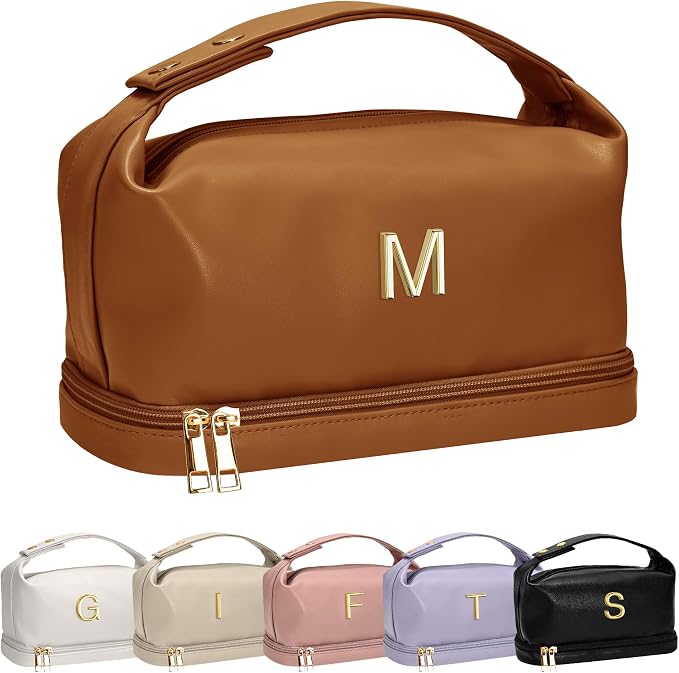 College Gifts for Women, Personalized Makeup Bag by Vogewood