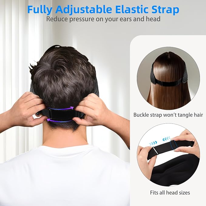 Sleeping Eye Mask with Headphones, Wireless Bluetooth 5.4 Sleep Mask - Image 4