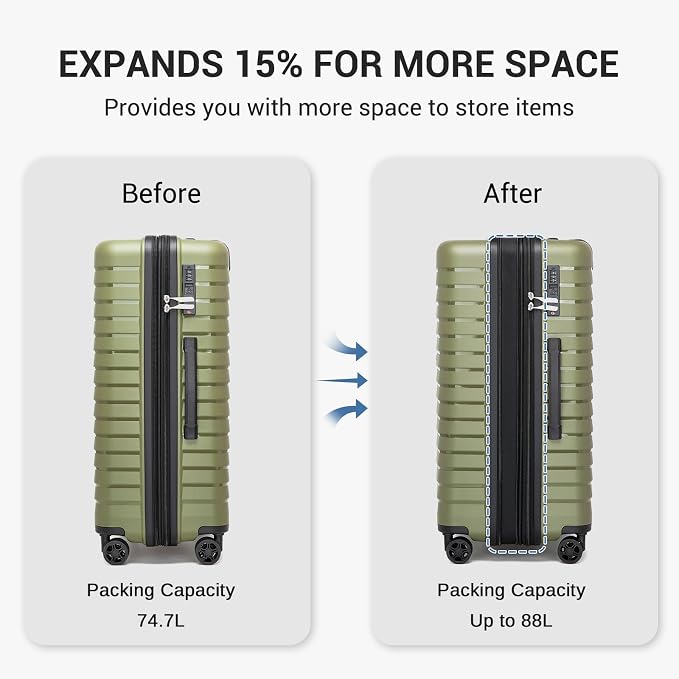 Kono 24 Inch Expandable Luggage Suitcase - Image 6
