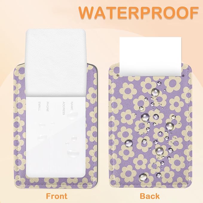 Retro Cream Daisies PU Leather Luggage Tags - Image 3