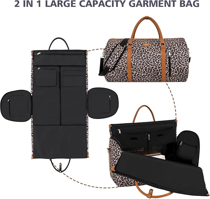 Garment Bag for Travel Convertible Carry On Garment Bag Large Travel Duffel - Image 2