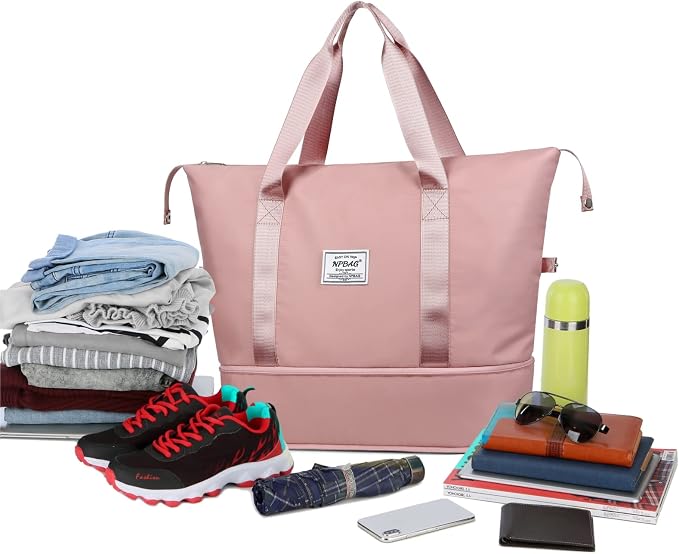 NPBAG Women Travel Duffel, Gym Workout Overnight Bag, Mommy Hospital Bag - Image 3