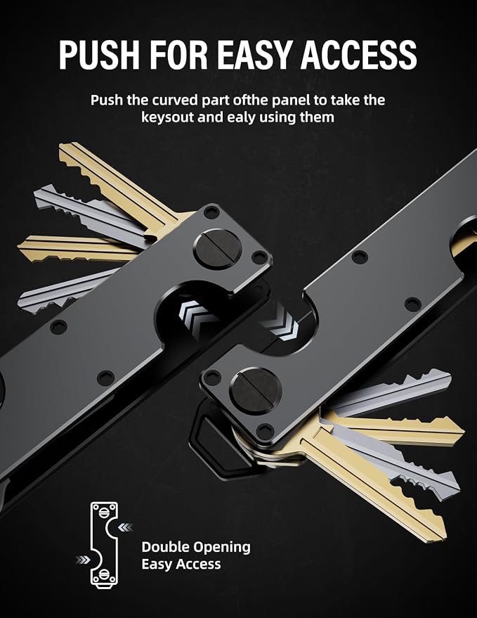 Key Organizer Key Holder Compact Key Case Minimalist Metal Key Chain Key Holder - Image 5
