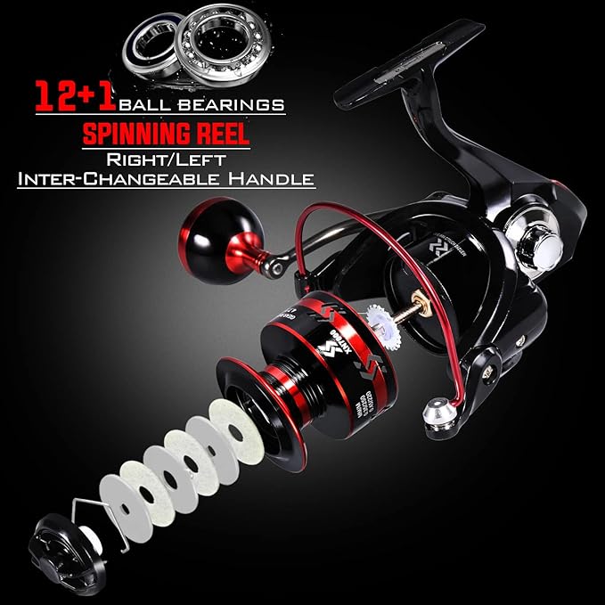 Sougayilang Fishing Pole with Spinning Reel Portable Fishing Rod Reel Combos - Image 3