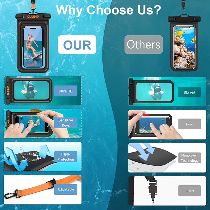 2 Pack Floating Waterproof Phone Pouch, Essential - Image 5