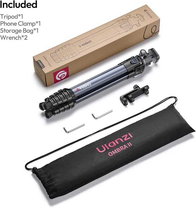 ULANZI Ombra ⅡCamera Tripod 61.5 Inch, 360° Ball Head Travel Tripod Stand - Image 9