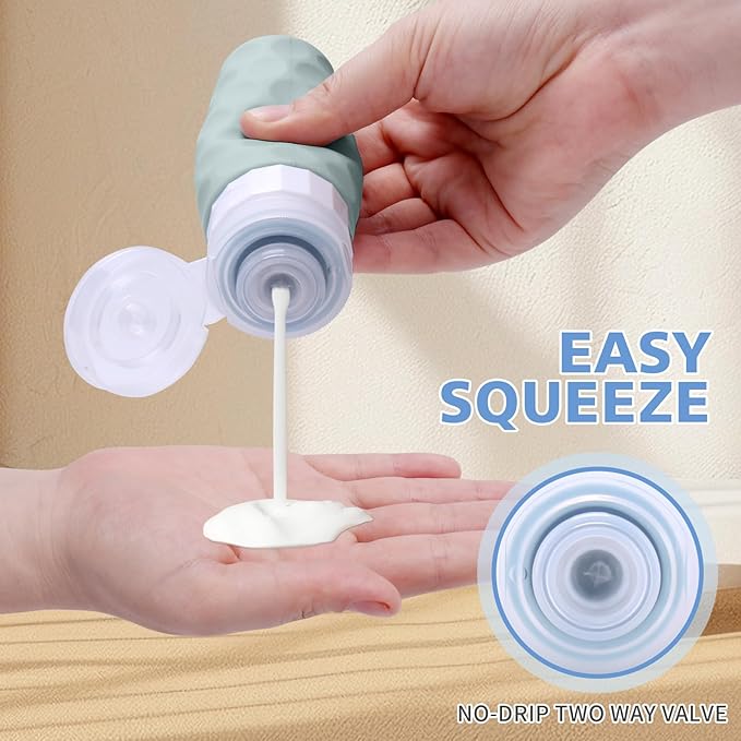 Travel Bottles for Toiletries, BPA Free Leak Proof Premium Silicone Bottles - Image 3