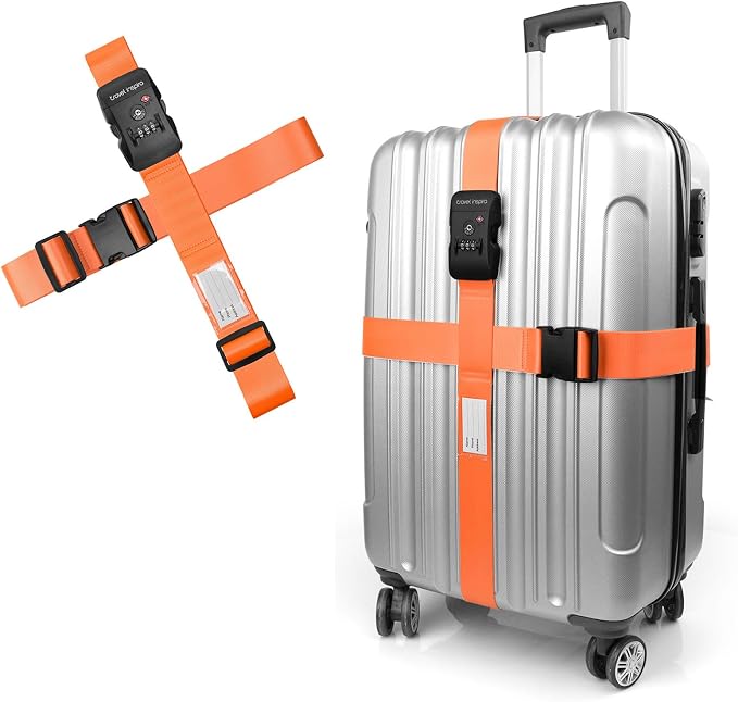 Travel Inspira Luggage Straps for Suitcases Travel Belt for Luggage TSA by TravelInspira